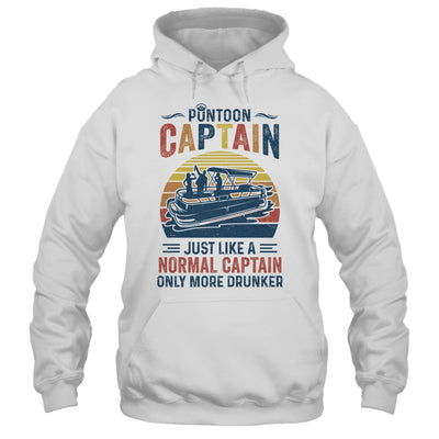 Funny Pontoon Captain Boat Boating Lake Dad Retro Vintage T-Shirt & Hoodie | Teecentury.com
