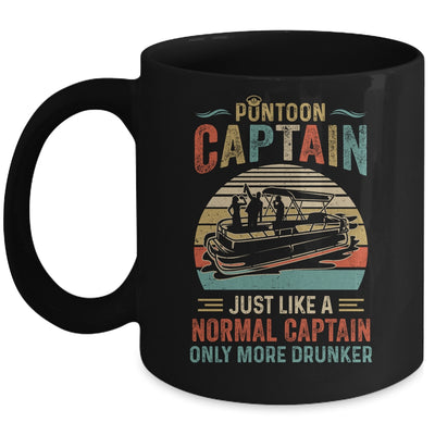 Funny Pontoon Captain Boat Boating Lake For Dad Vintage Mug Coffee Mug | Teecentury.com