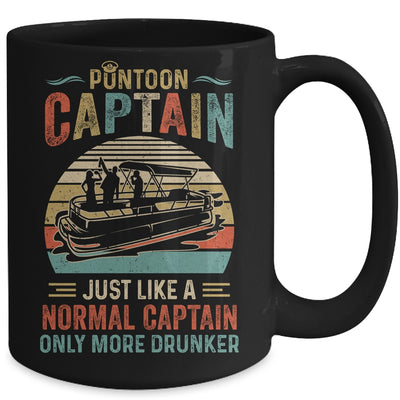 Funny Pontoon Captain Boat Boating Lake For Dad Vintage Mug Coffee Mug | Teecentury.com