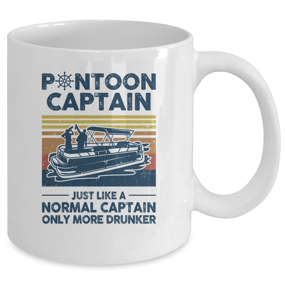 Funny Pontoon Captain Boat Lake Boating Beer Gift For Dad Mug Coffee Mug | Teecentury.com