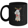 Funny Poodle Christmas Tree Santa Reindeer Pajamas Mug Coffee Mug | Teecentury.com