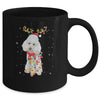 Funny Poodle Christmas Tree Santa Reindeer Pajamas Mug Coffee Mug | Teecentury.com