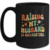 Funny Raising My Husband Is Exhausting Humorous Cute Wife Mug | teecentury