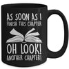 Funny Reading Just One More Chapter Book Lover Design Mug | teecentury