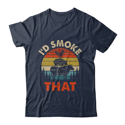 Funny Retro BBQ Party Smoker Chef Dad I'd Smoke That Shirt & Hoodie | teecentury