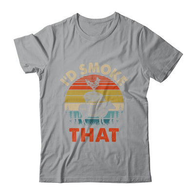 Funny Retro BBQ Party Smoker Chef Dad I'd Smoke That Shirt & Hoodie | teecentury