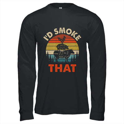 Funny Retro BBQ Party Smoker Chef Dad I'd Smoke That Shirt & Hoodie | teecentury