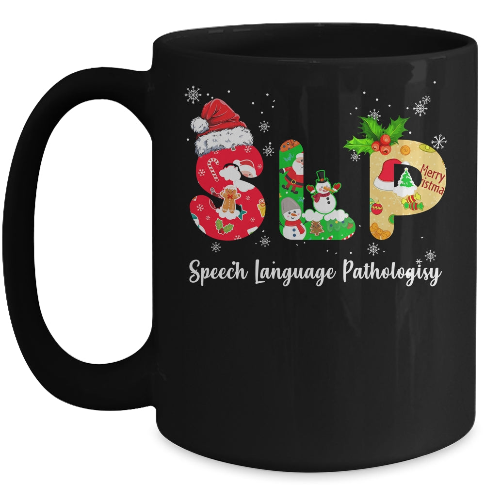 Funny SLP Speech Language Pathologist Santa Christmas Xmas Mug Coffee Mug | Teecentury.com