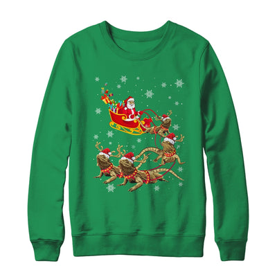 Funny Santa Riding Bearded Dragon Christmas For Reptile Love T-Shirt & Sweatshirt | Teecentury.com