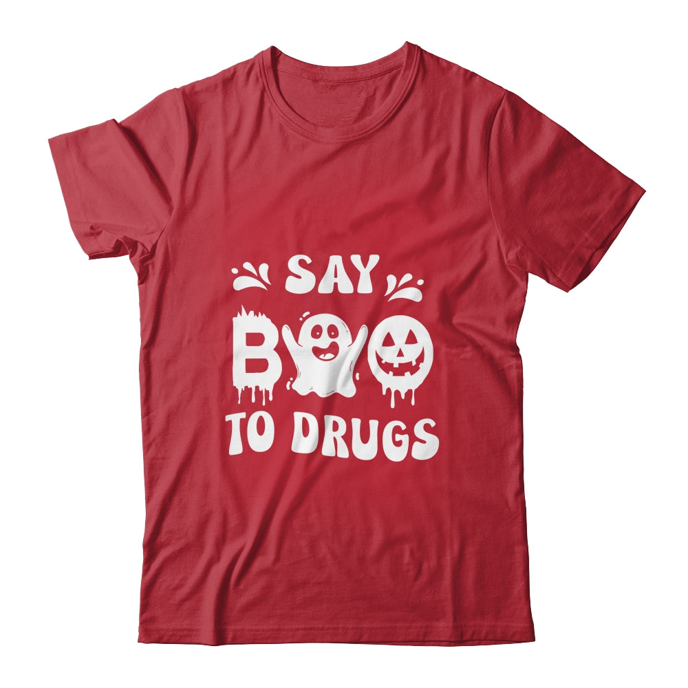 Funny Say Boo To Drugs Halloween Red Ribbon Week Awareness Shirt & Hoodie | teecentury