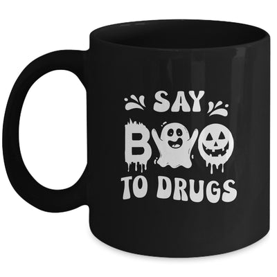 Funny Say Boo To Drugs Halloween Red Ribbon Week Awareness Mug | teecentury