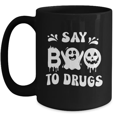 Funny Say Boo To Drugs Halloween Red Ribbon Week Awareness Mug | teecentury