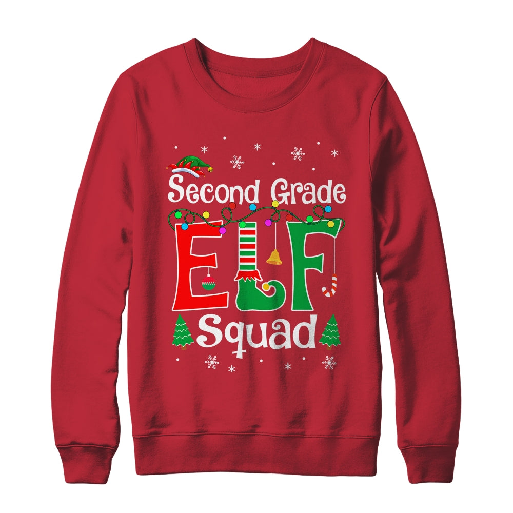 Funny Second Grade Elf Squad Teacher Christmas Child Xmas Shirt & Sweatshirt | teecentury