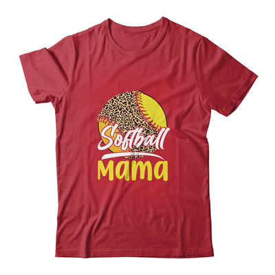 Funny Softball Mom Leopard Mothers Day Shirt & Tank Top | teecentury