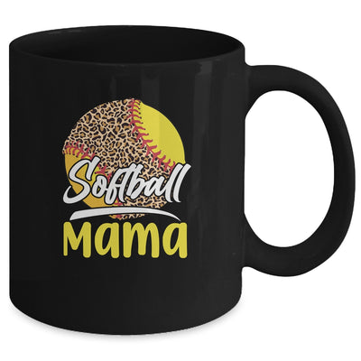 Funny Softball Mom Leopard Mothers Day Mug | teecentury