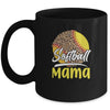 Funny Softball Mom Leopard Mothers Day Mug | teecentury