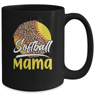 Funny Softball Mom Leopard Mothers Day Mug | teecentury