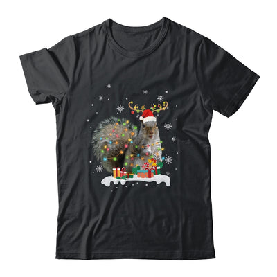 Funny Squirrel Christmas Reindeer Christmas Lights Pajama T-Shirt & Sweatshirt | Teecentury.com