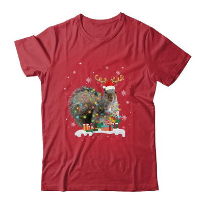 Funny Squirrel Christmas Reindeer Christmas Lights Pajama T-Shirt & Sweatshirt | Teecentury.com