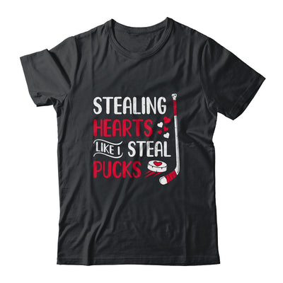 Funny Stealing Hearts Pucks Valentine's Day Hockey T-Shirt & Hoodie | Teecentury.com