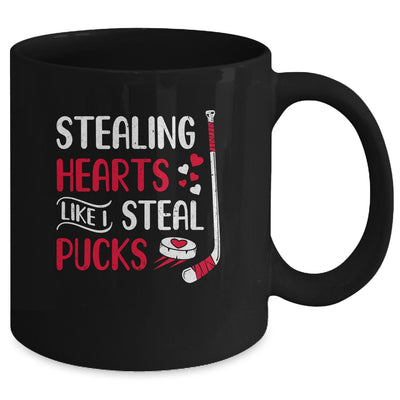 Funny Stealing Hearts Pucks Valentine's Day Hockey Mug Coffee Mug | Teecentury.com