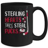 Funny Stealing Hearts Pucks Valentine's Day Hockey Mug Coffee Mug | Teecentury.com