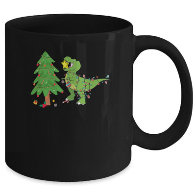 Funny Struggle Is Real Dinosaur Christmas Tree Star Mug Coffee Mug | Teecentury.com