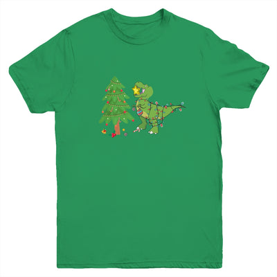 Funny Struggle Is Real Dinosaur Christmas Tree Star Youth Youth Shirt | Teecentury.com