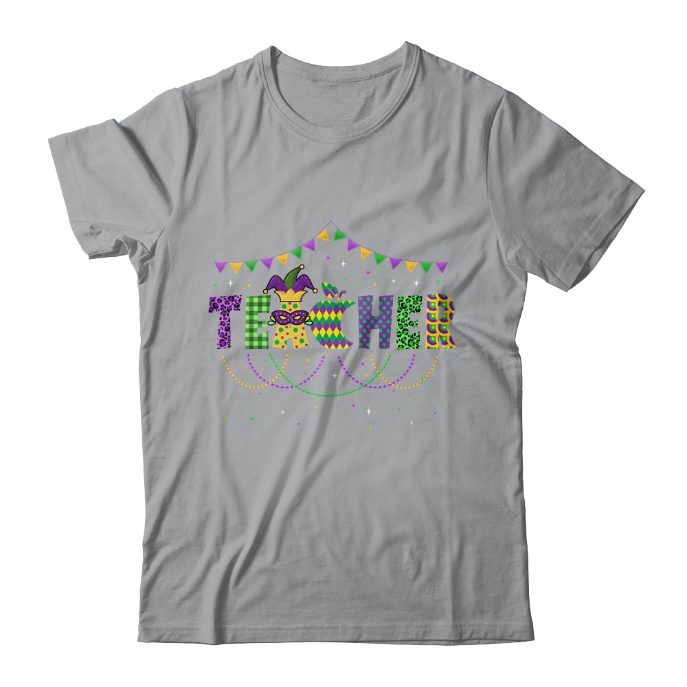 Funny Teacher Mardi Gras Family Matching Outfit Shirt & Hoodie | teecentury