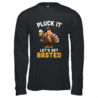 Funny Thanksgiving Pluck It Let's Get Basted Turkey Beer T-Shirt & Hoodie | Teecentury.com