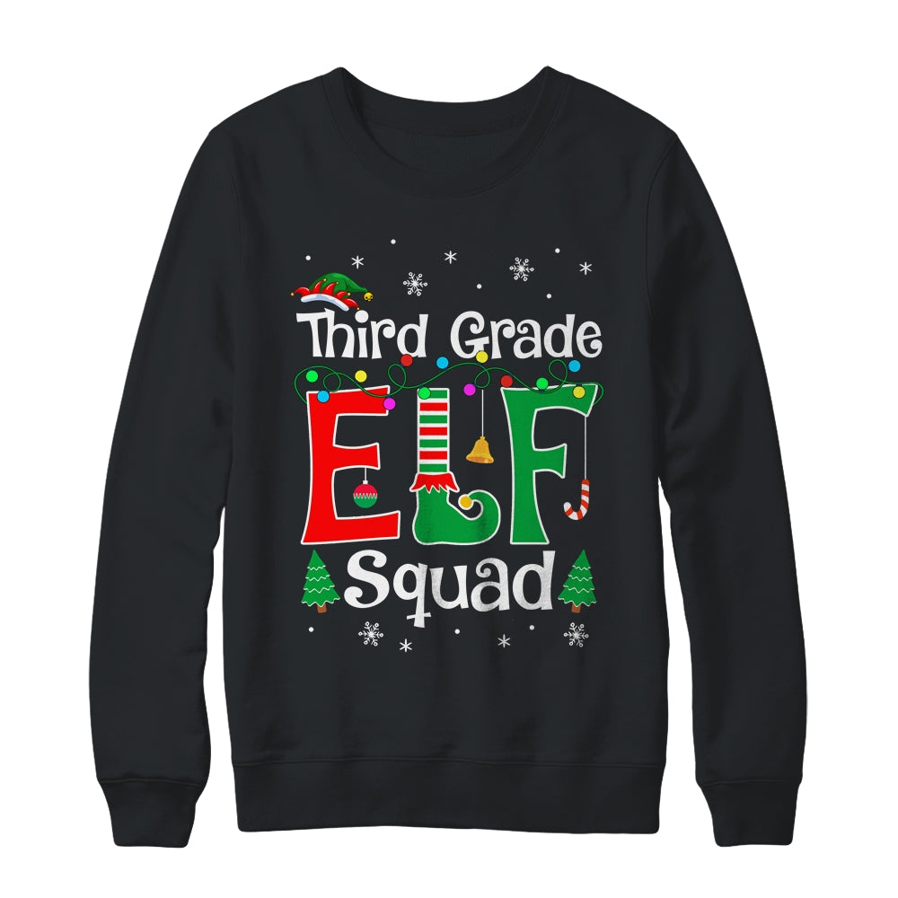 Funny Third Grade Elf Squad Teacher Christmas Child Xmas Shirt & Sweatshirt | teecentury