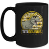 Funny Titi Saurus Sunflower Dinosaur Aunt T Rex Mug Coffee Mug | Teecentury.com