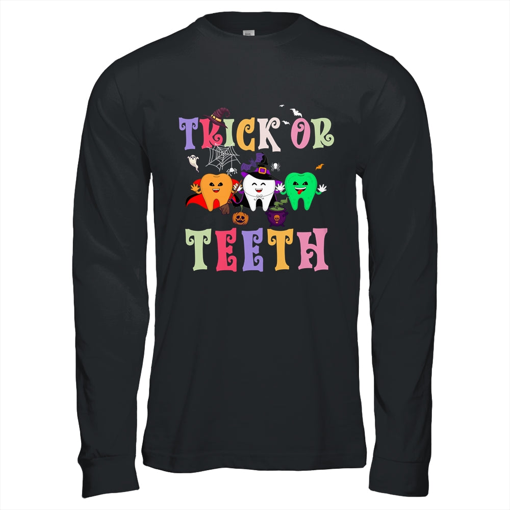 Funny Trick Or Teeth Dental Halloween Dentist Shirt & Hoodie | teecentury