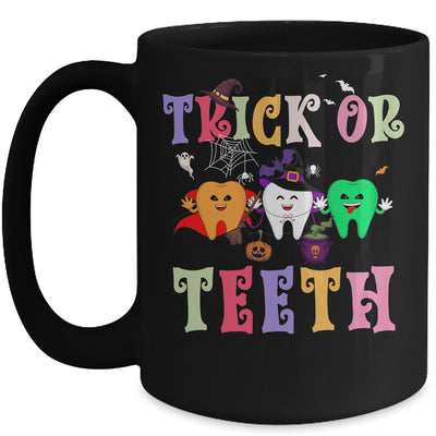 Funny Trick Or Teeth Dental Halloween Dentist Mug | teecentury