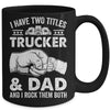 Funny Truck Driver Art Dad Trucker Men Truck Driving Lover Mug | teecentury