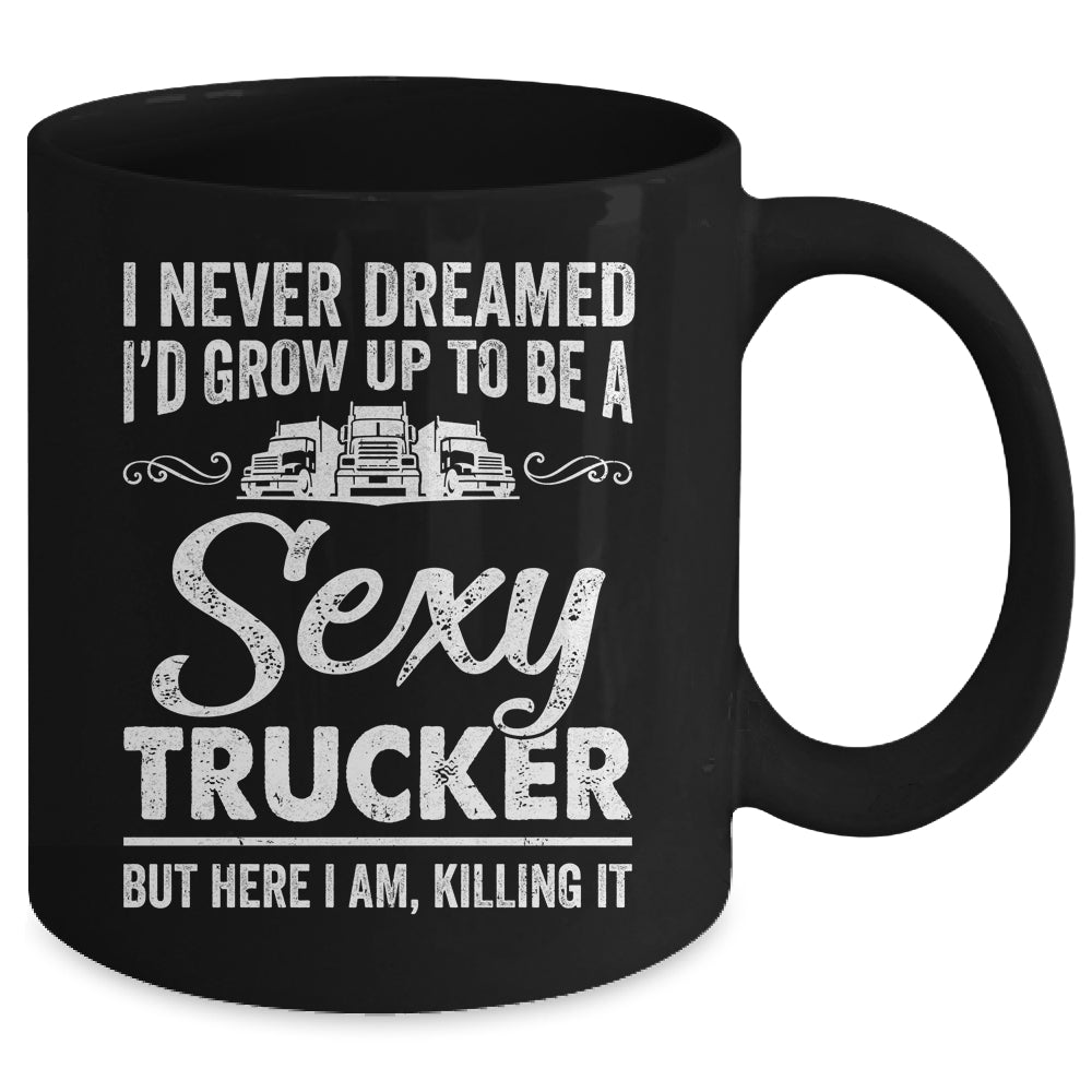 Best Truckin Dad Ever Trucker Shirt Funny Truck Driver Men - Truck Driver  Men Women Gifts - Mug