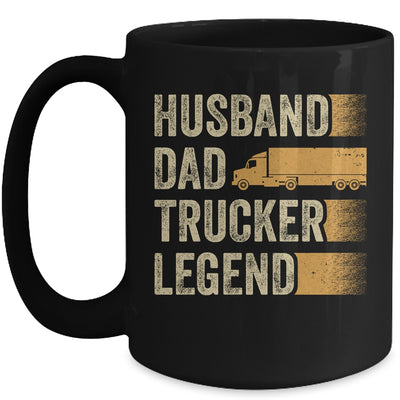 Funny Trucker Art For Truck Driver Husband Men Dad Trucking Mug | teecentury