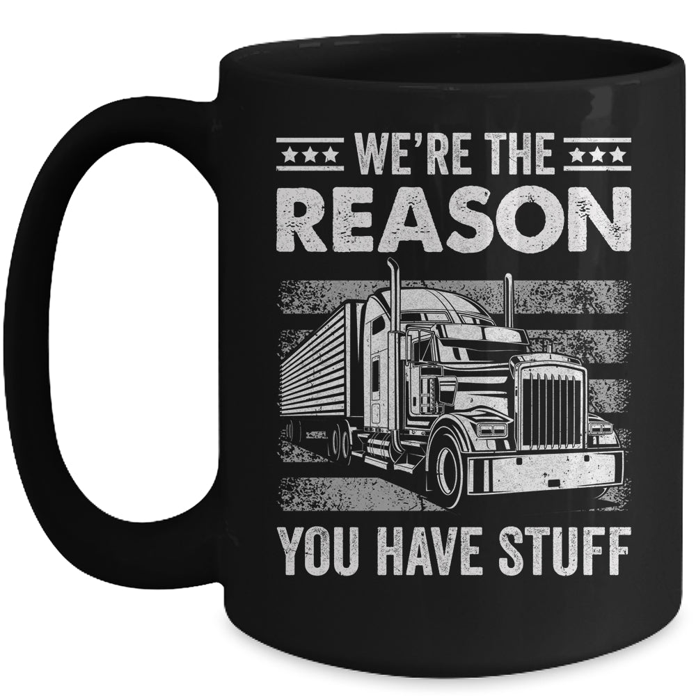 amazon coffee mugs for men Funny Trucker Design For Men Semi Truck Driver Lover Ceramic Mug 11oz 15oz