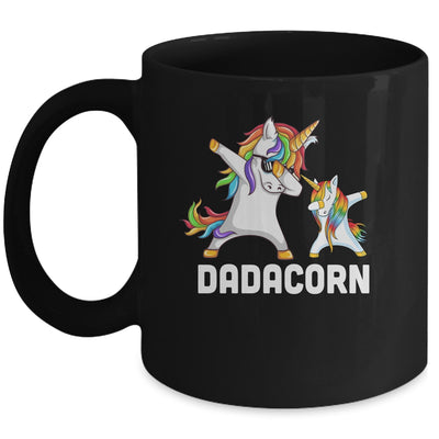 Funny Unicorn Dad Daddy Baby Dadacorn Dabbing Mug Coffee Mug | Teecentury.com