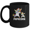 Funny Unicorn Grandpa Papa Baby Papacorn Dabbing Mug Coffee Mug | Teecentury.com