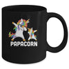 Funny Unicorn Grandpa Papa Baby Papacorn Dabbing Mug Coffee Mug | Teecentury.com