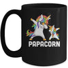 Funny Unicorn Grandpa Papa Baby Papacorn Dabbing Mug Coffee Mug | Teecentury.com