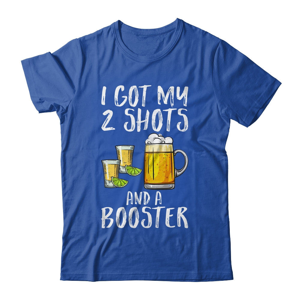 Funny Vaccination I Got My Two Shots And A Booster Shirt & Tank Top | teecentury