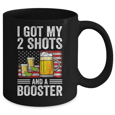 Funny Vaccination I Got My Two Shots And A Booster Flag Mug | teecentury