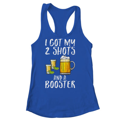 Funny Vaccination I Got My Two Shots And A Booster Shirt & Tank Top | teecentury