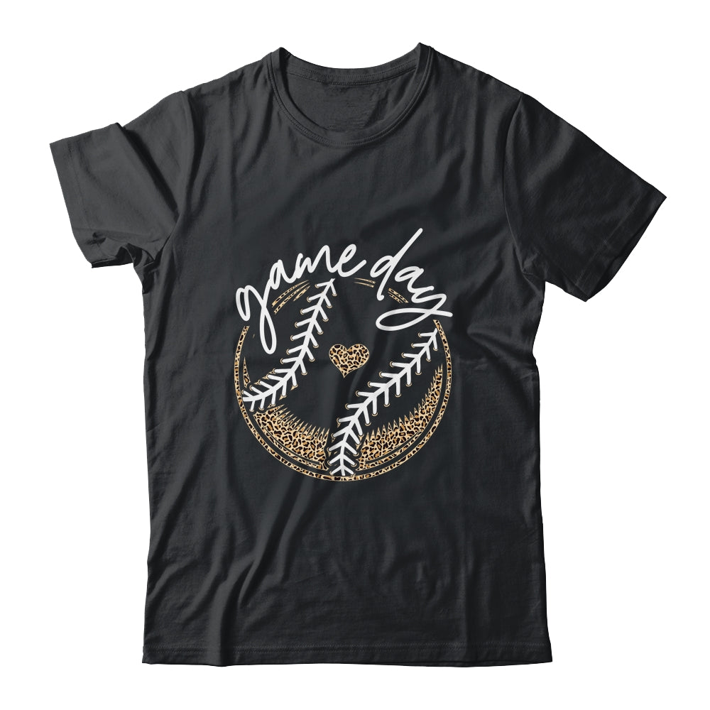 Game Day Baseball Life Softball Life Mom Leopard Shirt & Tank Top | teecentury