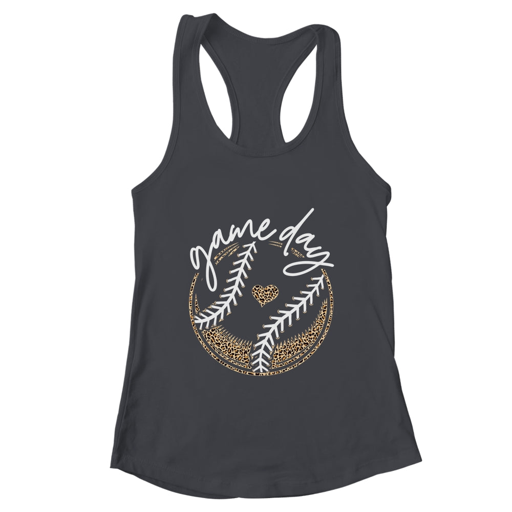 Game Day Baseball Life Softball Life Mom Leopard Shirt & Tank Top | teecentury