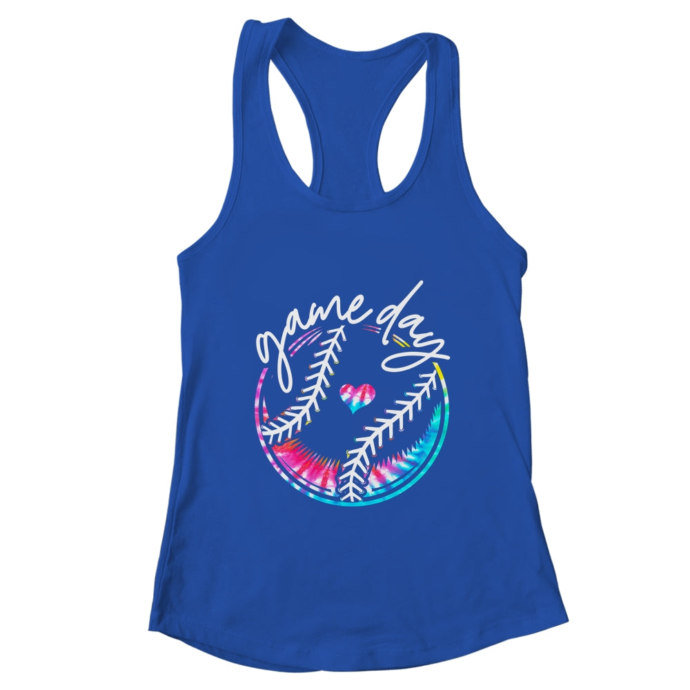 Game Day Baseball Life Softball Life Mom Tie Dye Shirt & Tank Top | teecentury
