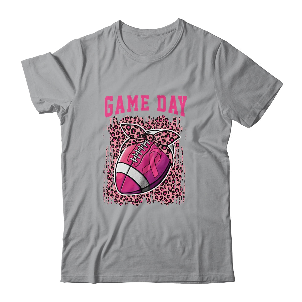 Game Day Breast Cancer Awareness Pink Football Mom T-Shirt & Hoodie | Teecentury.com