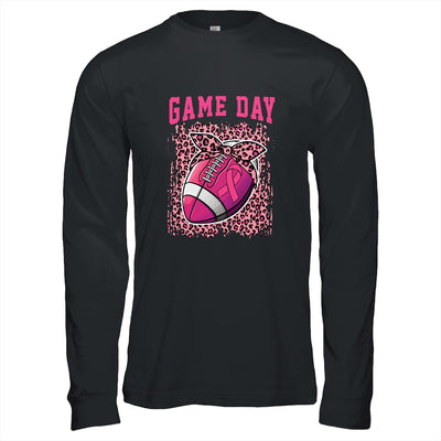 Game Day Breast Cancer Awareness Pink Football Mom T-Shirt & Hoodie | Teecentury.com